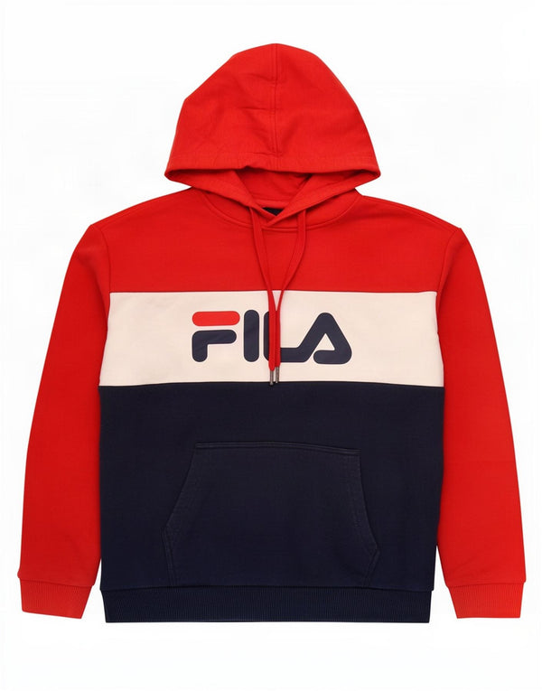 Fila Mens Graphic Hoodie Jumper Pequeno Multicolorido Colorblock Algodão