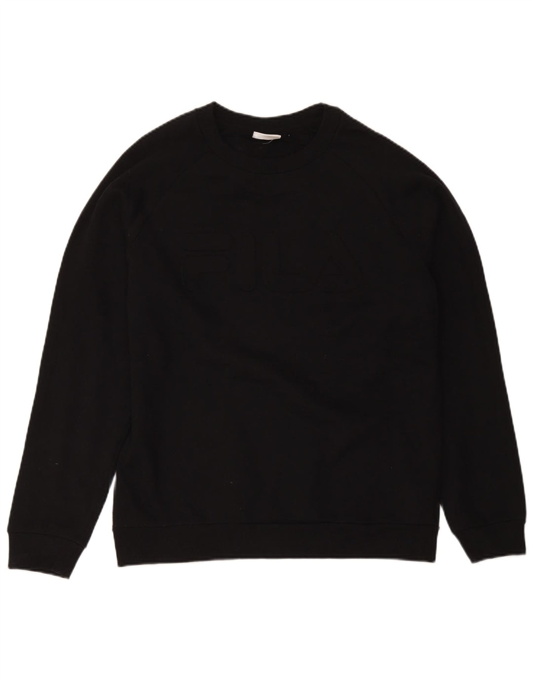 Fila Mens Regular Fit Moletom Jumper Médio Algodão Preto