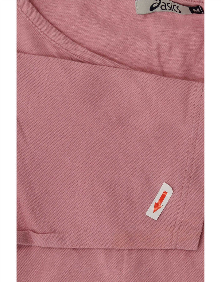 Top feminino Asics manga 3/4 UK 12 algodão rosa médio