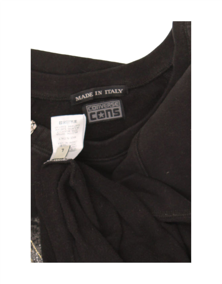Suéter gráfico feminino CONVERSE UK 16 grande algodão preto
