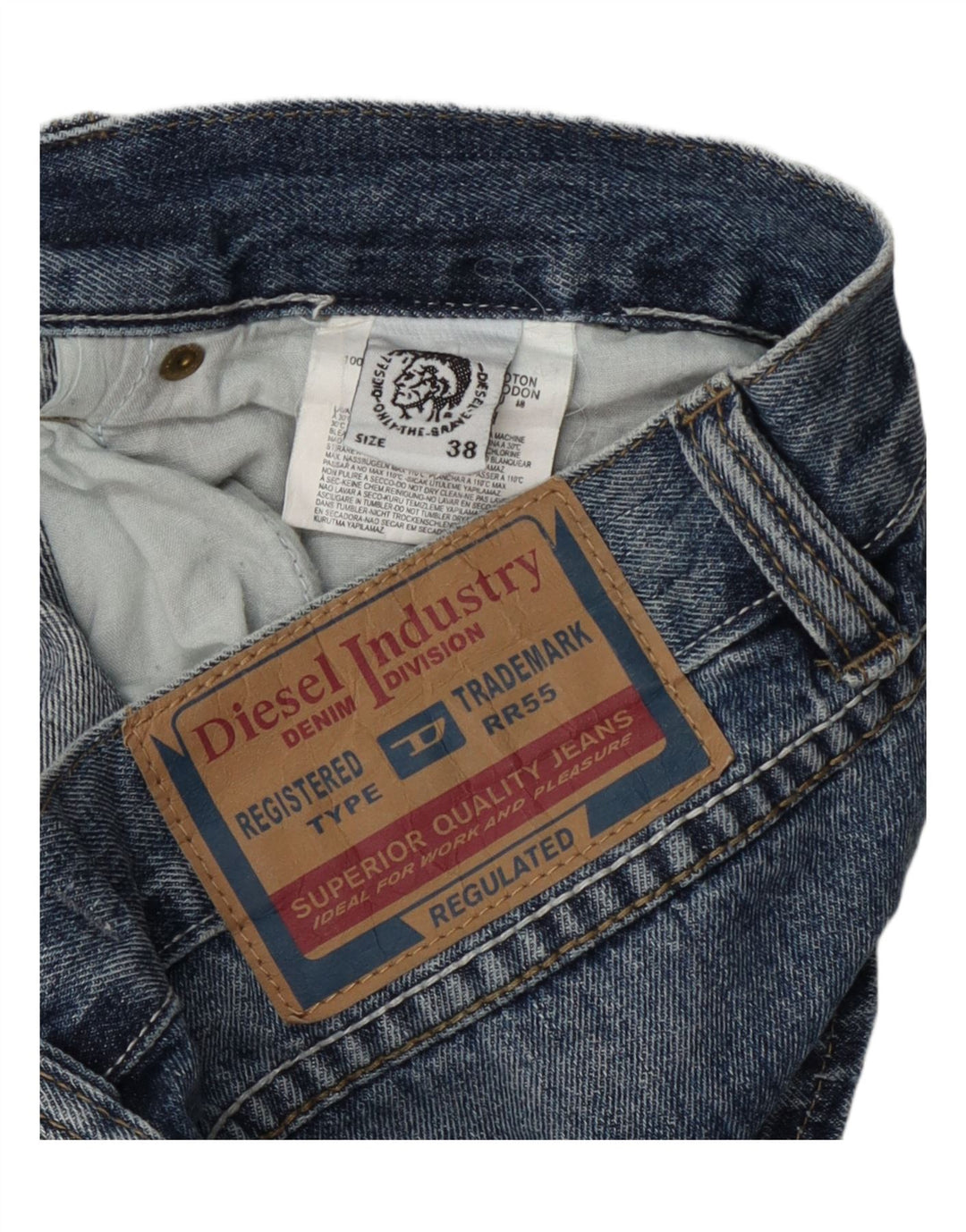 Shorts jeans masculino Diesel W38 XL azul algodão