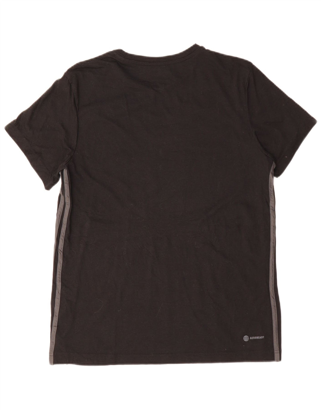 ADIDAS Mens Camiseta Top Pequeno Algodão Preto