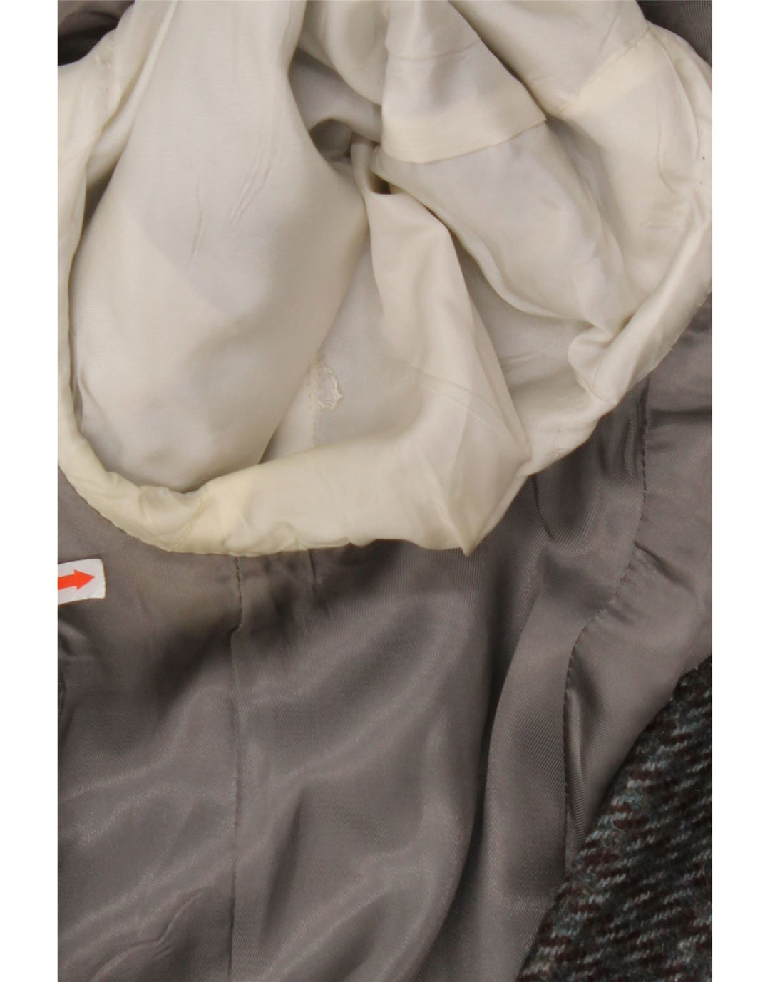 Jaqueta blazer masculina VINTAGE com 2 botões Reino Unido 38 Houndstooth cinza médio