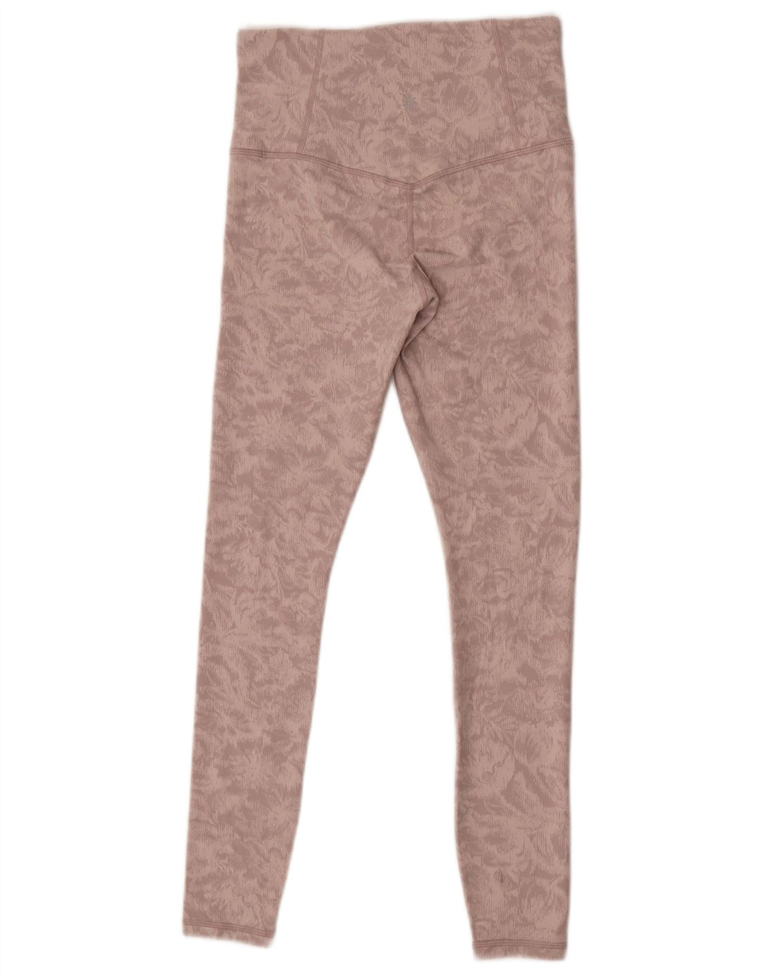 Leggings femininas Athleta com padrão abstrato Reino Unido 8 pequeno rosa nylon