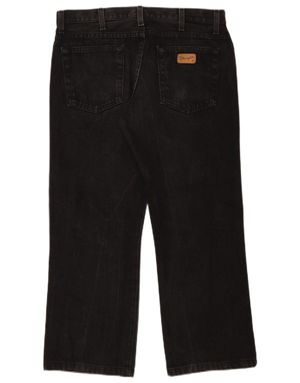 Wrangler Mens Bootcut Jeans W34 L27 Algodão Preto