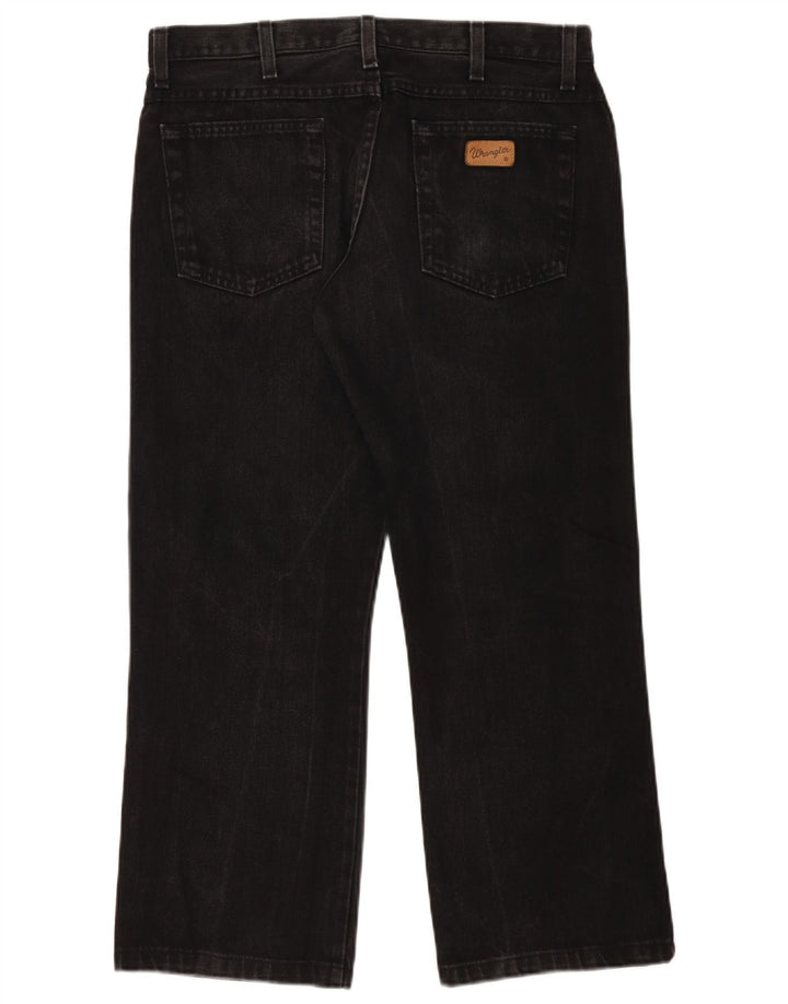 Wrangler Mens Bootcut Jeans W34 L27 Algodão Preto