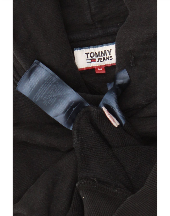 TOMMY HILFIGER Suéter masculino com capuz médio algodão preto