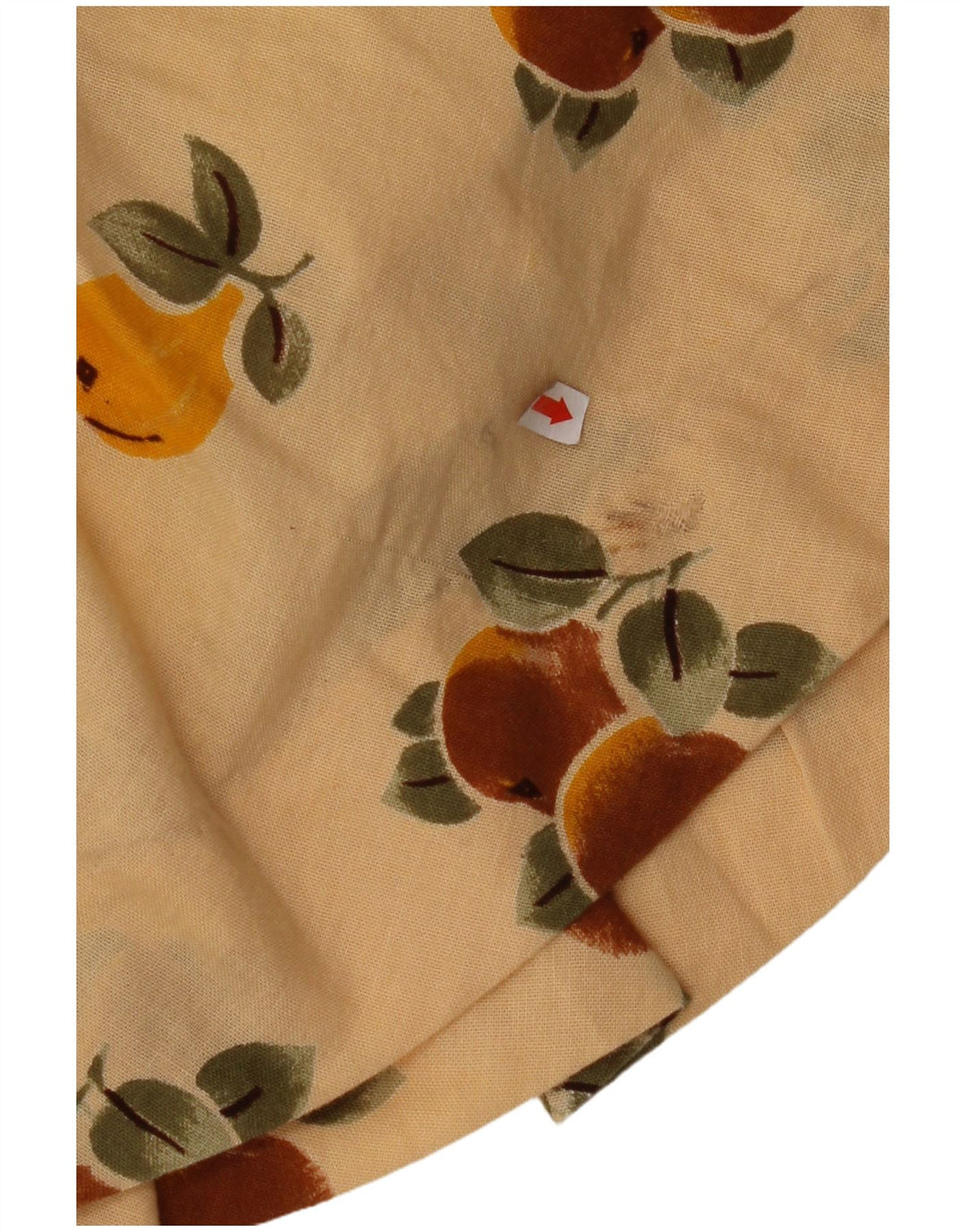 Saia feminina VINTAGE com padrão abstrato plissada em linha A W24 XS bege