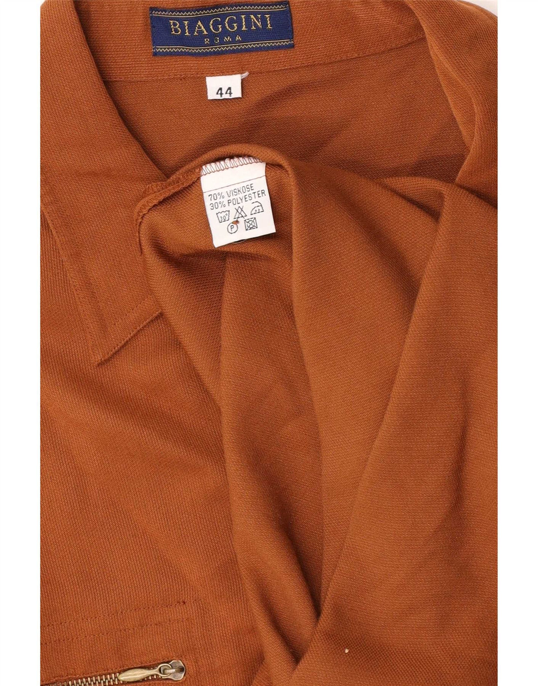 Camisa feminina Biaggini Reino Unido 14 viscose marrom médio