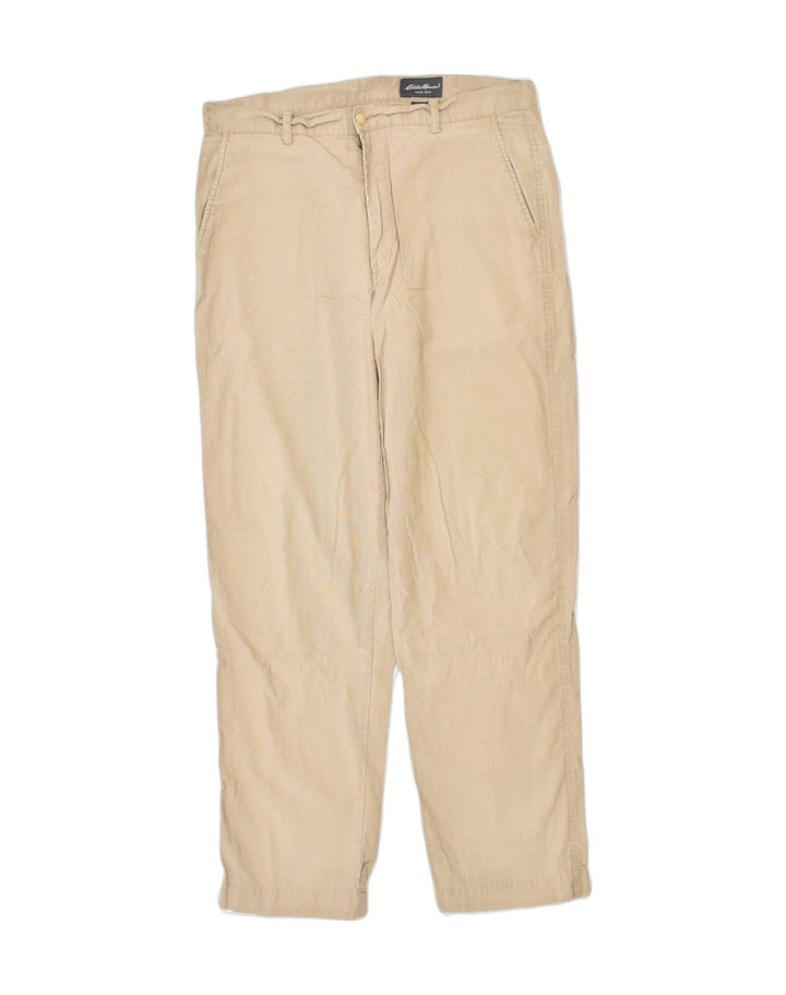 EDDIE BAUER Mens Tapered Chino Trousers W36 L32 Beige Cotton | Vintage | Thrift | Second-Hand | Used Clothing | Messina Hembry 