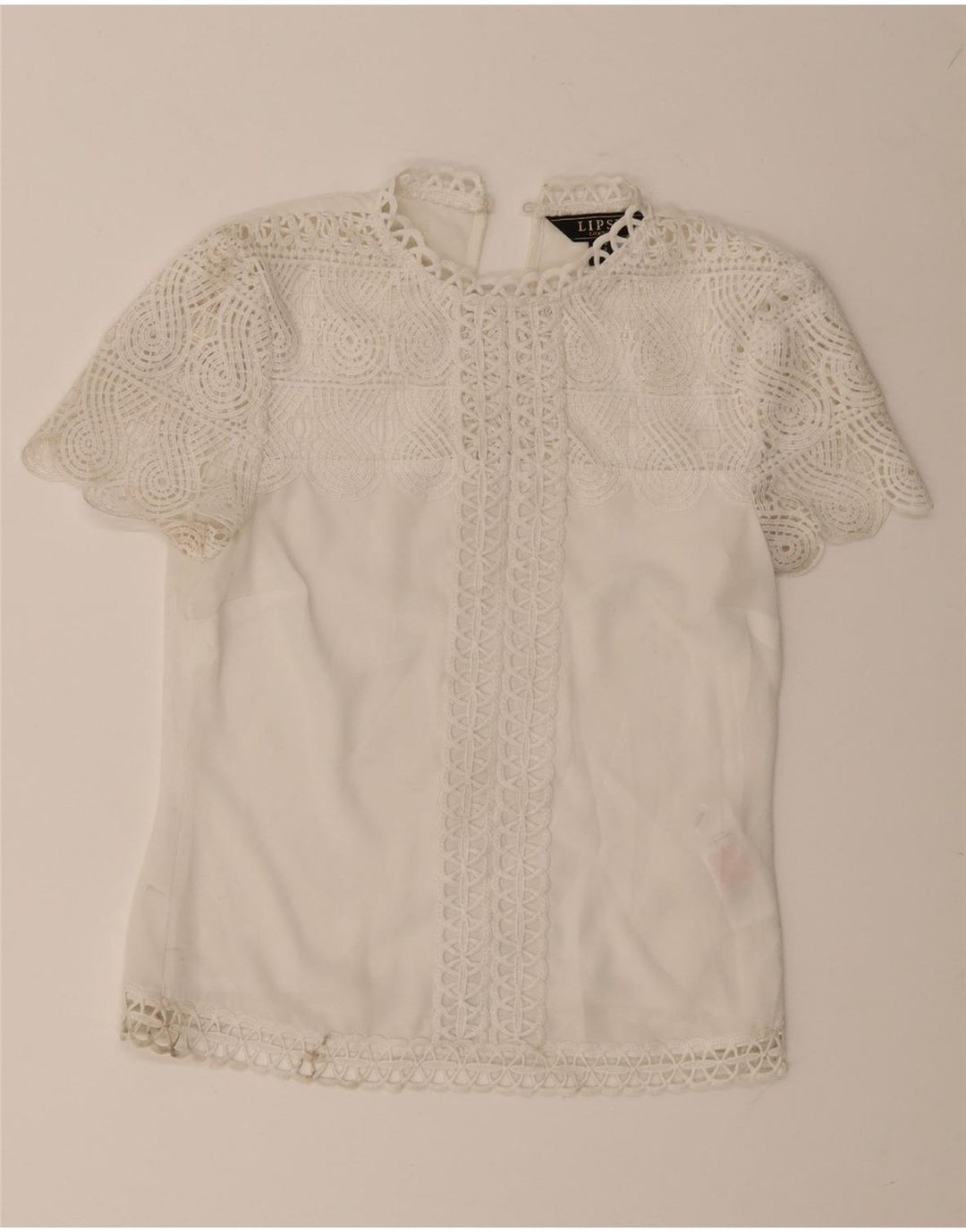 Blusa feminina Lipsy UK 6 XS poliéster floral branco