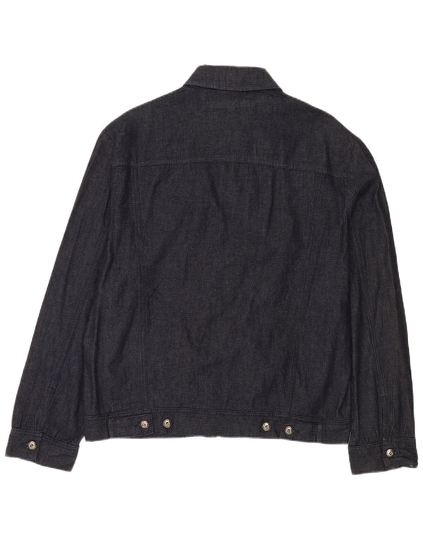 Jaqueta bomber jeans masculina French Connection Reino Unido 40 algodão azul marinho grande