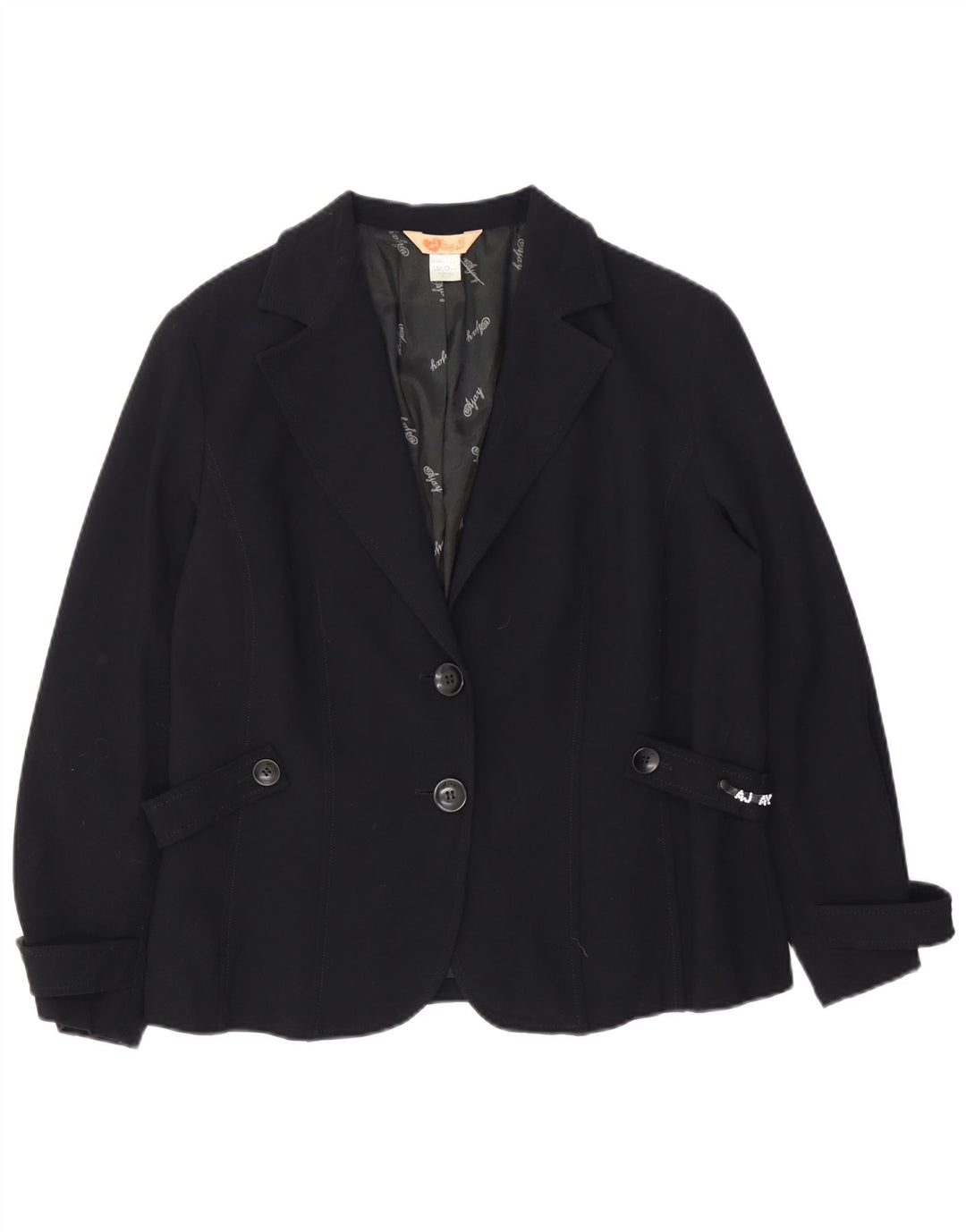 Jaqueta blazer feminina Liu Jo com 2 botões IT 52 2XL acetato preto