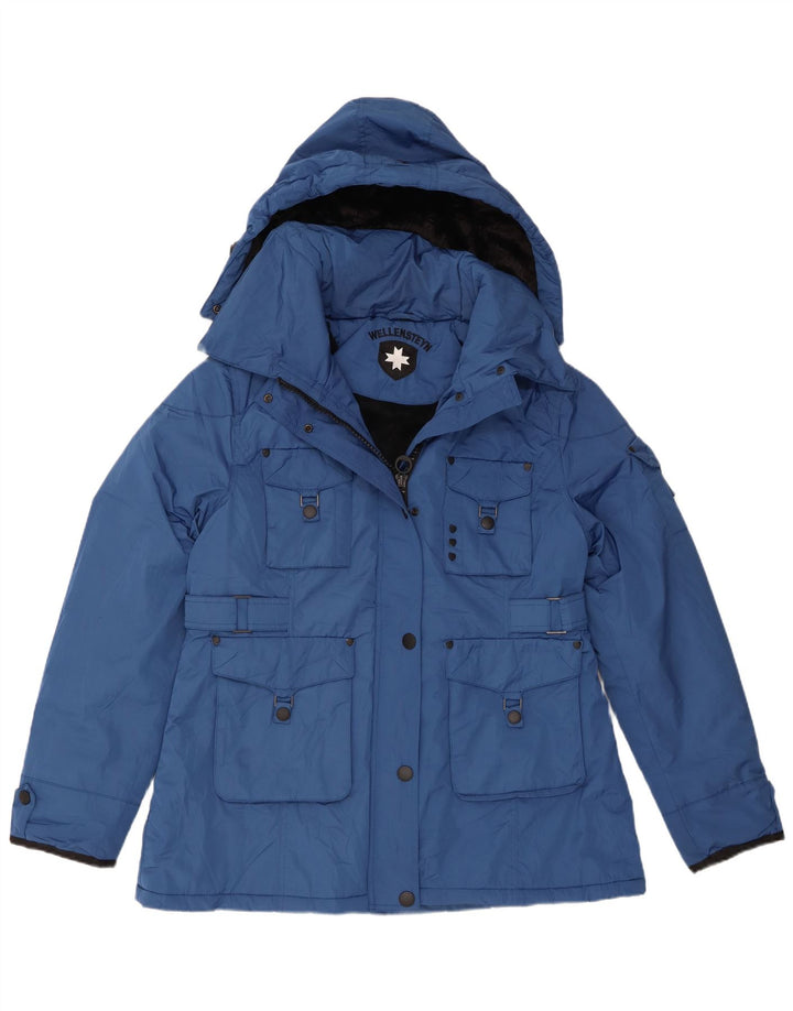 Jaqueta feminina acolchoada com capuz Wellensteyn UK 20 2XL azul poliamida