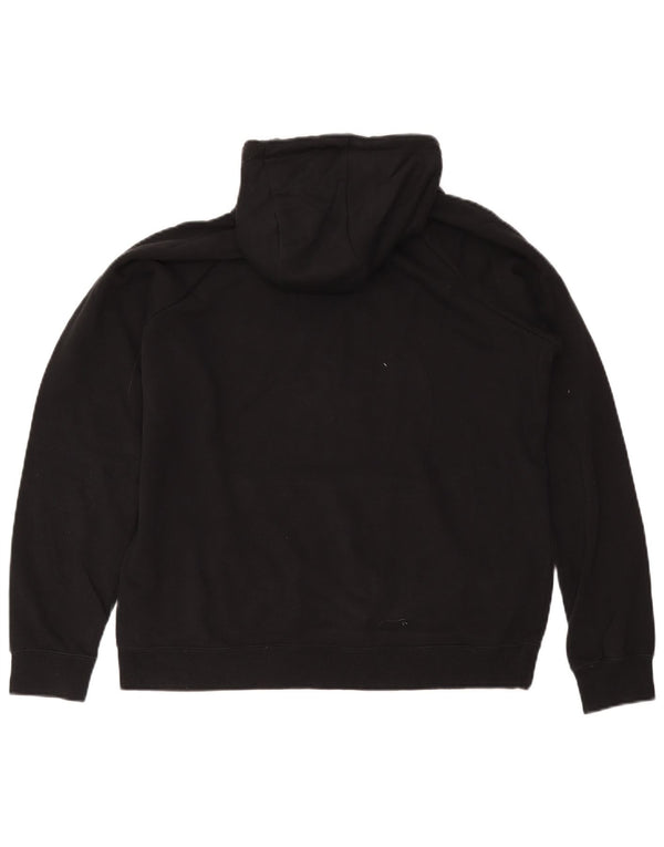 Nike Womens Hoodie Jumper UK 16 Grande Algodão Preto