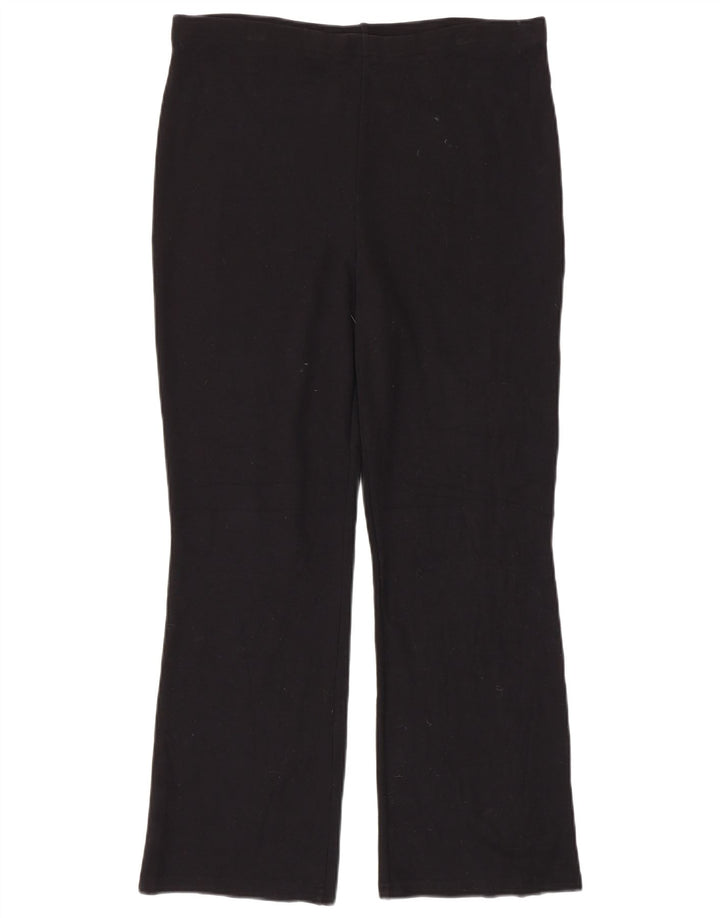Calça feminina Marks & Spencer St. Michael Reino Unido 14 grande viscose preta