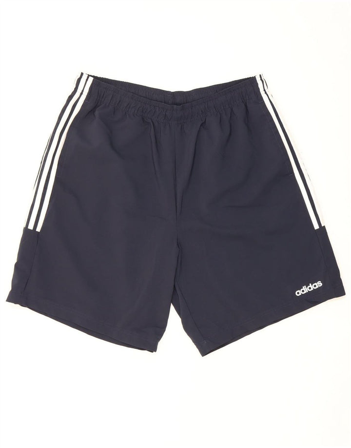 Shorts esportivos masculinos Adidas XL azul marinho poliéster
