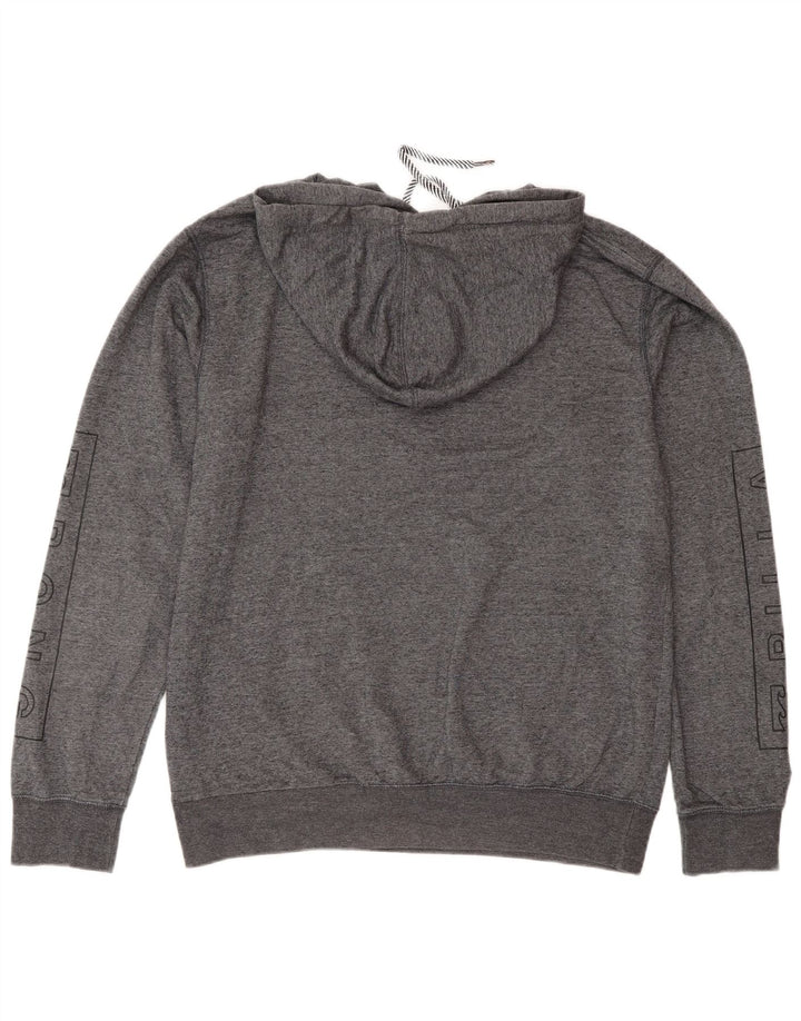 Suéter masculino com capuz gráfico Billabong Tailored Fit cinza médio manchado