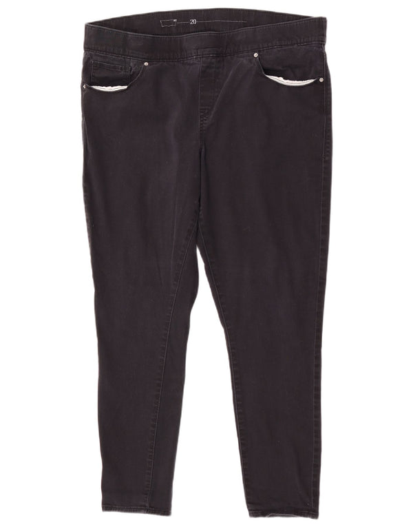 Calça feminina casual skinny Levi's US 20 2XL W40 L28 algodão preto