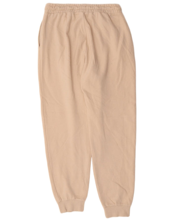 Calça de treino feminina Zara Joggers UK 12 algodão bege médio