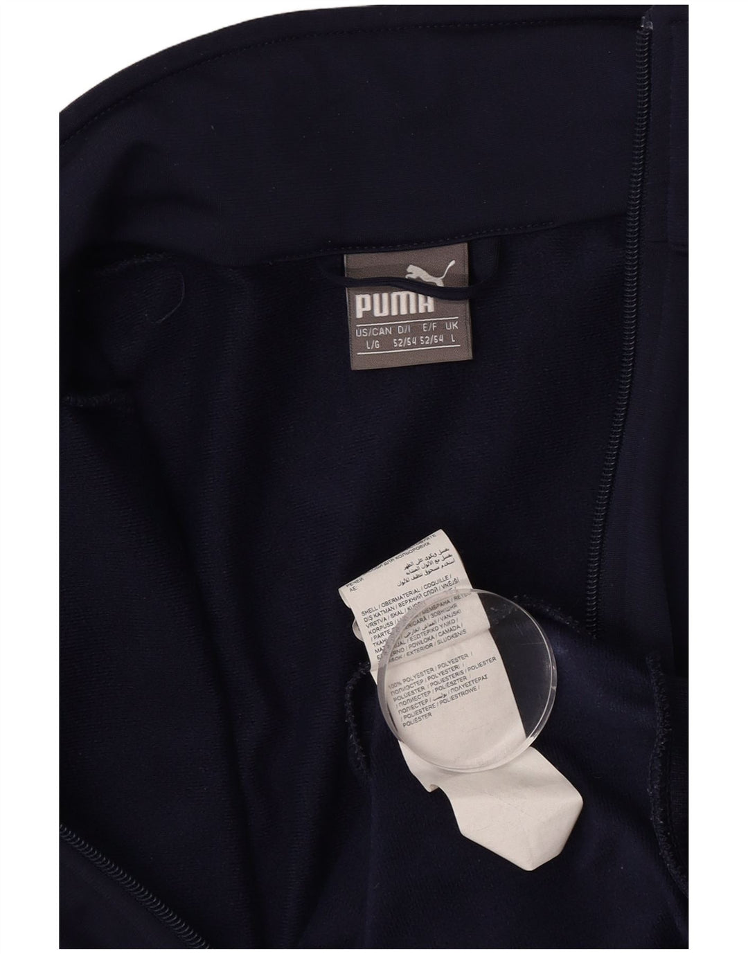 PUMA Mens Graphic Tracksuit Top Jaqueta Grande Poliéster Azul Marinho