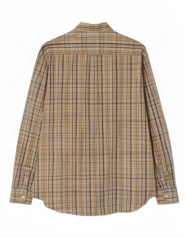 Barbour Mens Shirt Large Beige Check