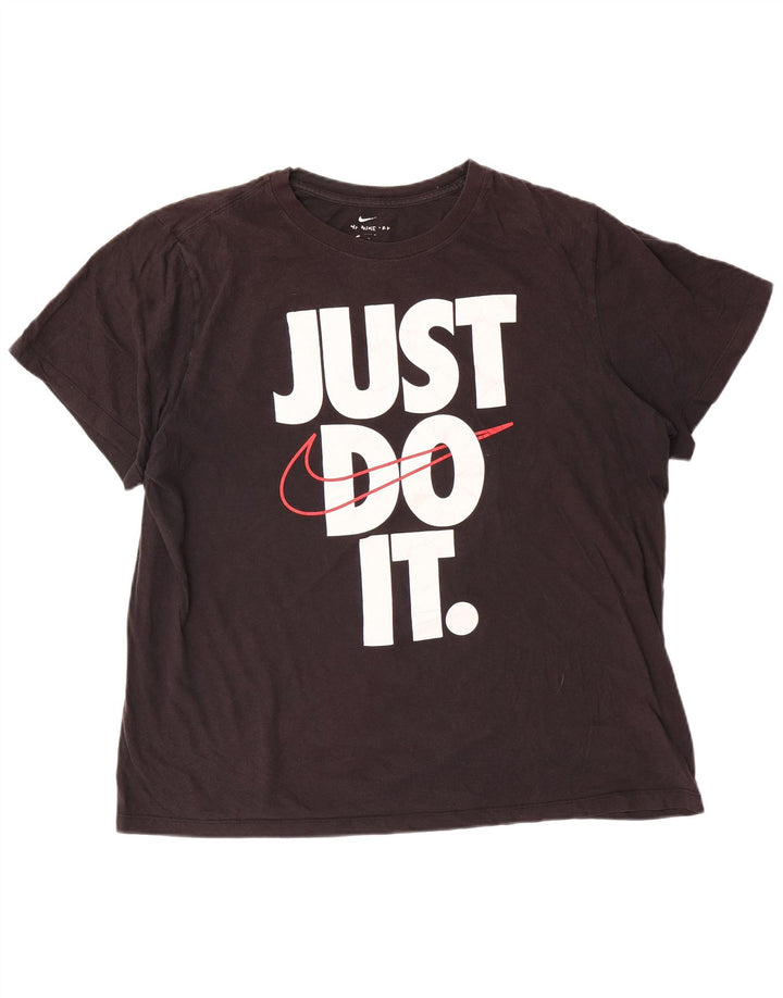 Camiseta gráfica masculina Nike grande algodão preto