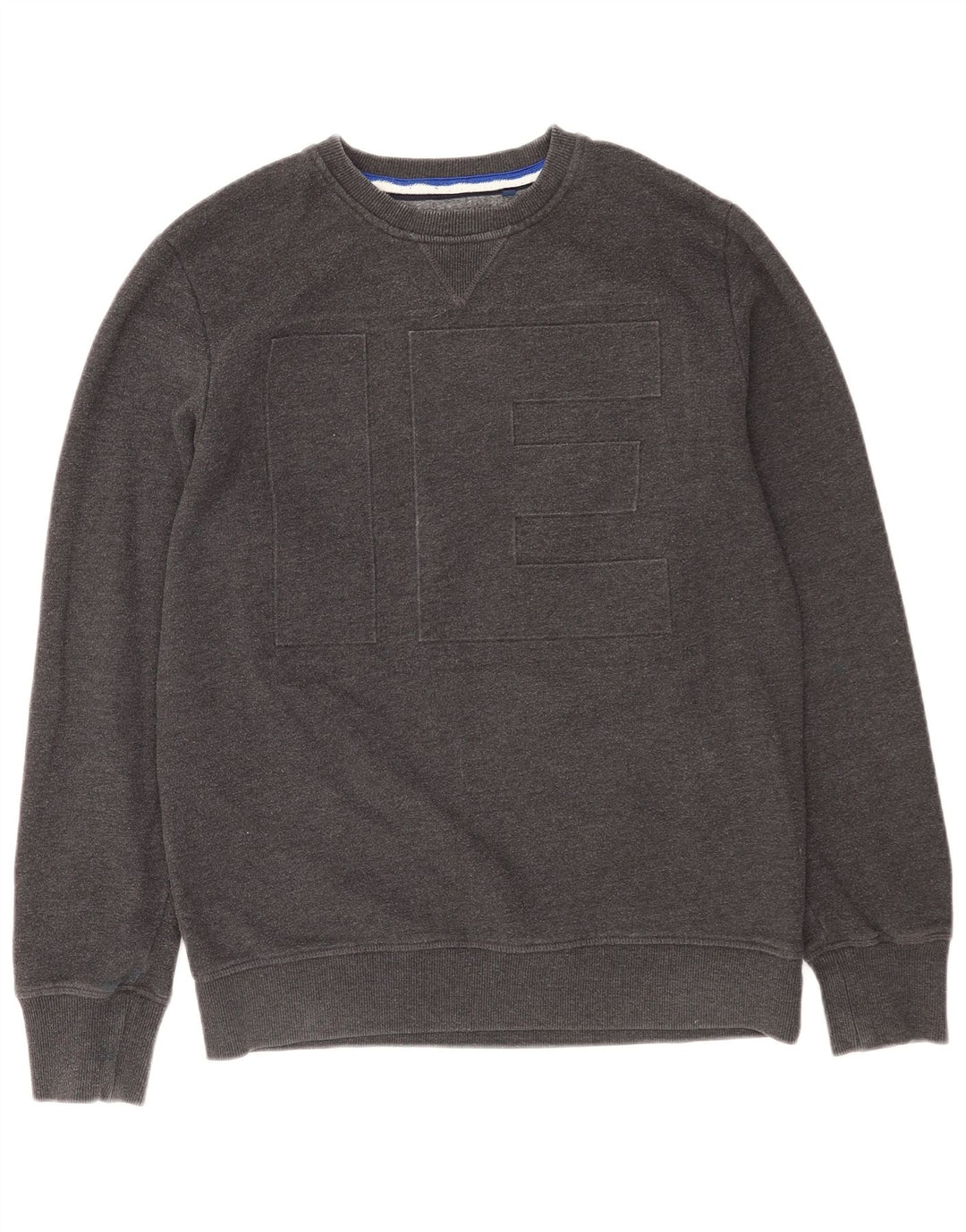 Superdry moletom gráfico masculino jumper grande algodão cinza