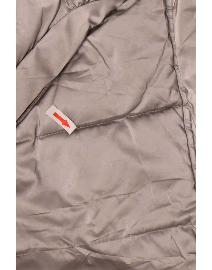 Zara Casaco acolchoado com capuz para meninas 13-14 anos poliéster prateado