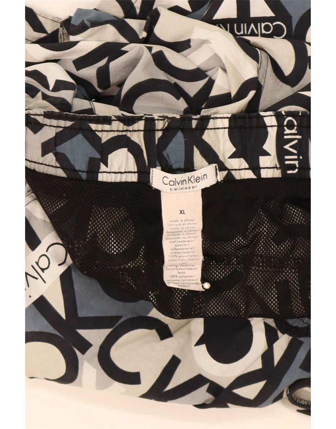 Calções de banho masculinos Calvin Klein Graphic XL cinza nylon