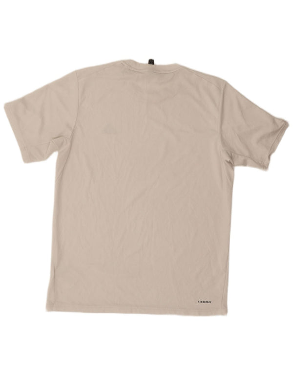 Adidas Mens Aeroready Camiseta Top Médio Poliéster Branco