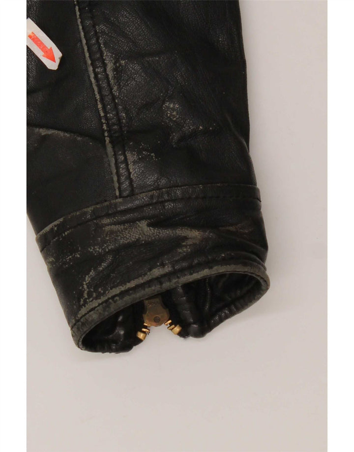 Jaqueta masculina de couro para motociclista Only & Sons Reino Unido 40 grande preta
