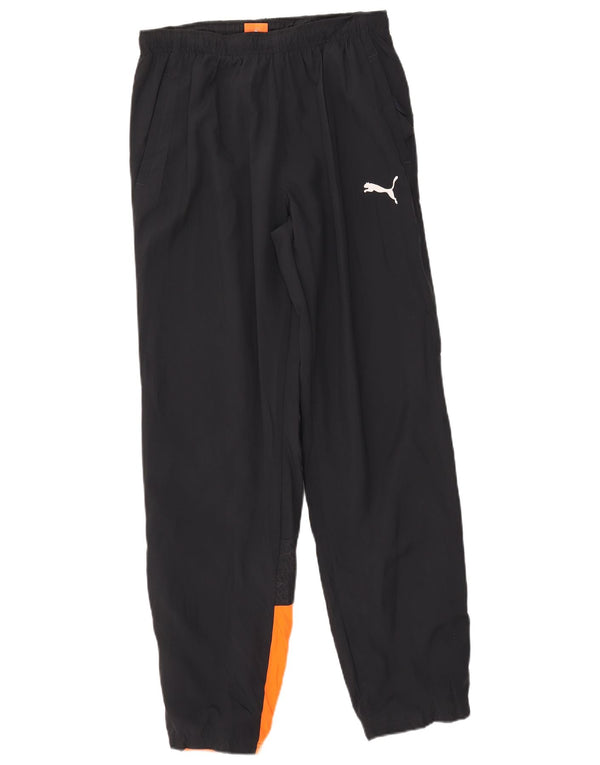 Calça de treino masculina PUMA médio preto colorblock poliéster