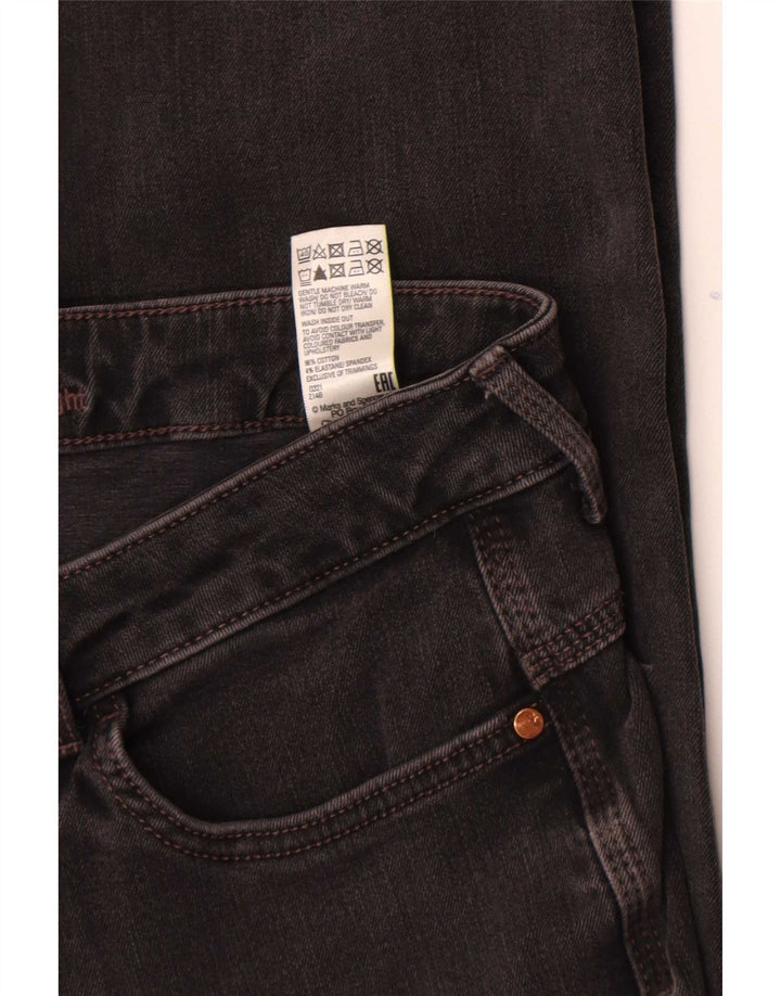 Jeans Marks & Spencer feminino slim UK 12 médio W30 L28 algodão preto