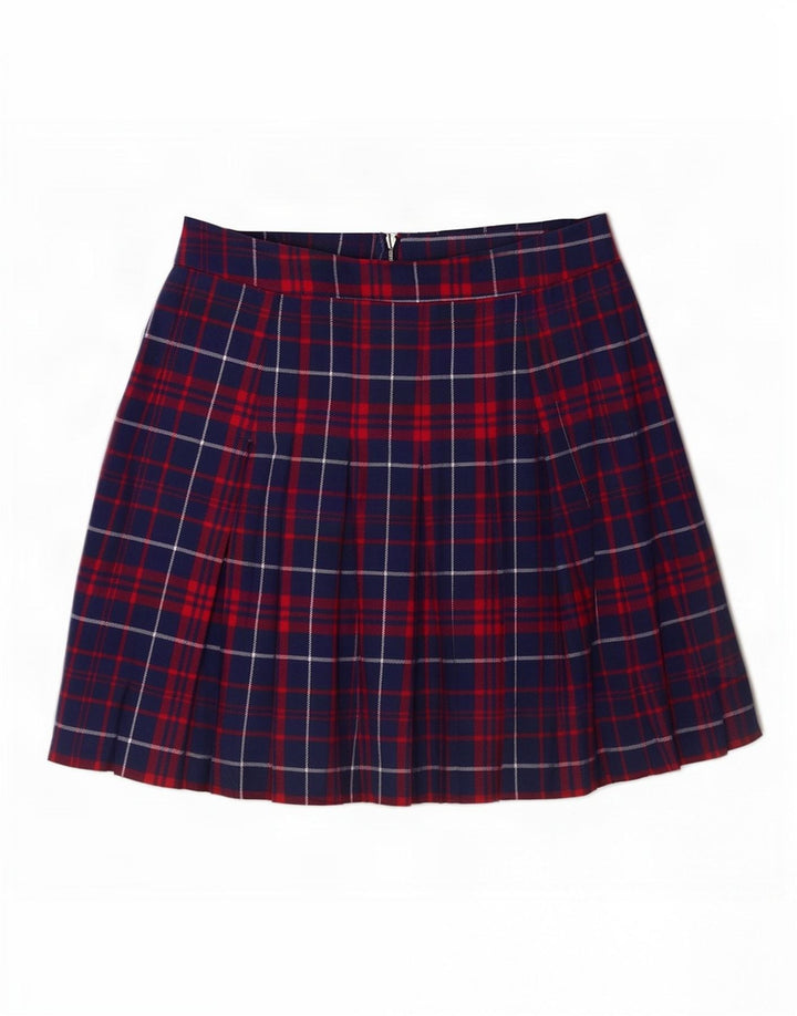 Minissaia feminina Tommy Hilfiger média W28 algodão xadrez azul marinho