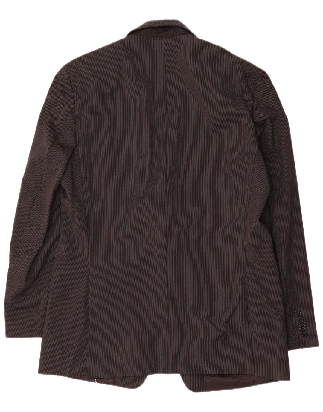 CALVIN KLEIN Jaqueta blazer masculina de 2 botões Reino Unido 42 XL lã listrada preta