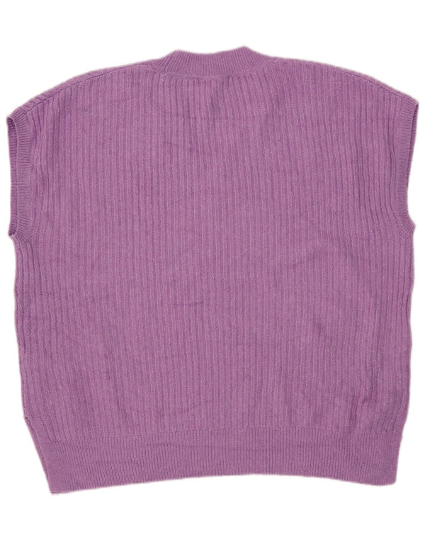 Regata feminina Marks & Spencer com colete superdimensionado Reino Unido 16 grande acrílico roxo