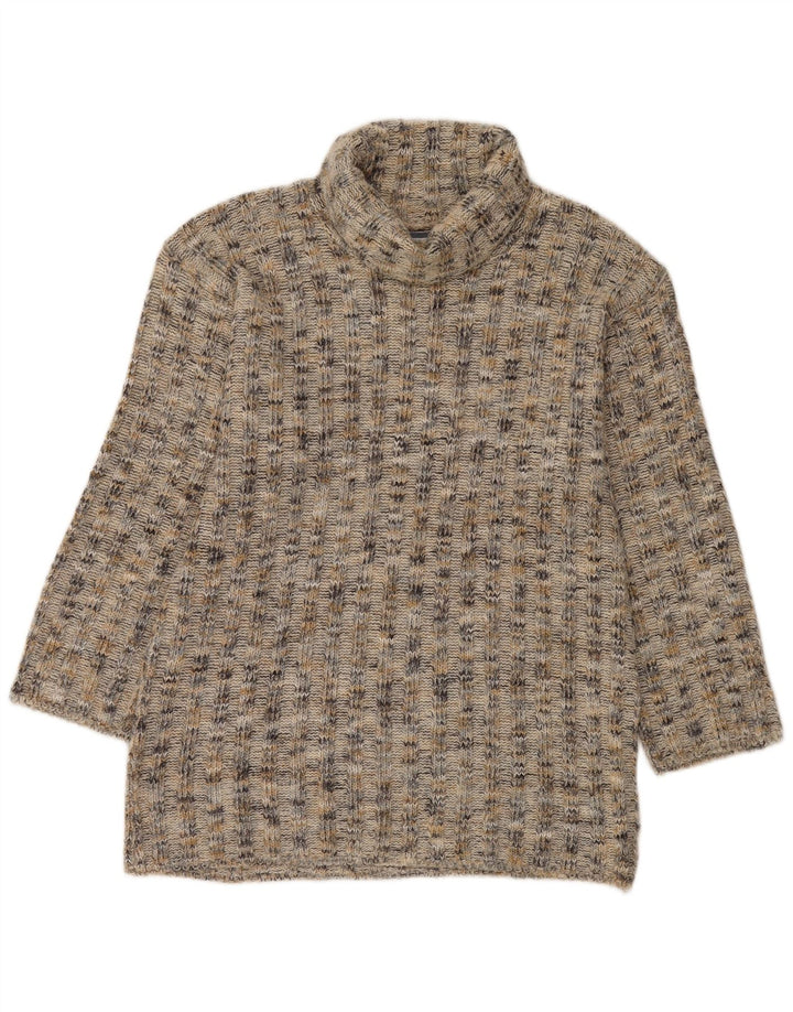 Suéter feminino Onyx com gola redonda Reino Unido 16 grande multicolorido manchado