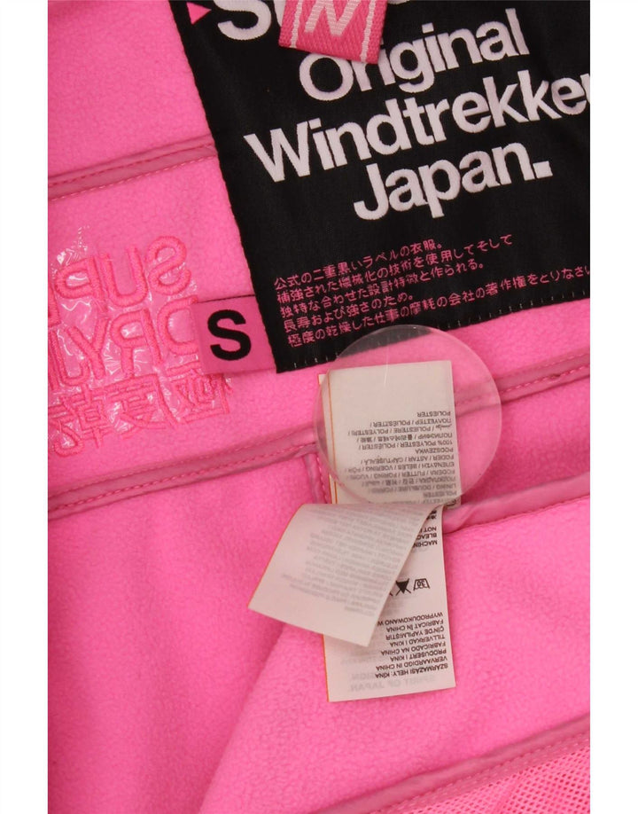 Jaqueta corta-vento feminina Superdry Windtrekker Graphic UK 10 pequena cinza