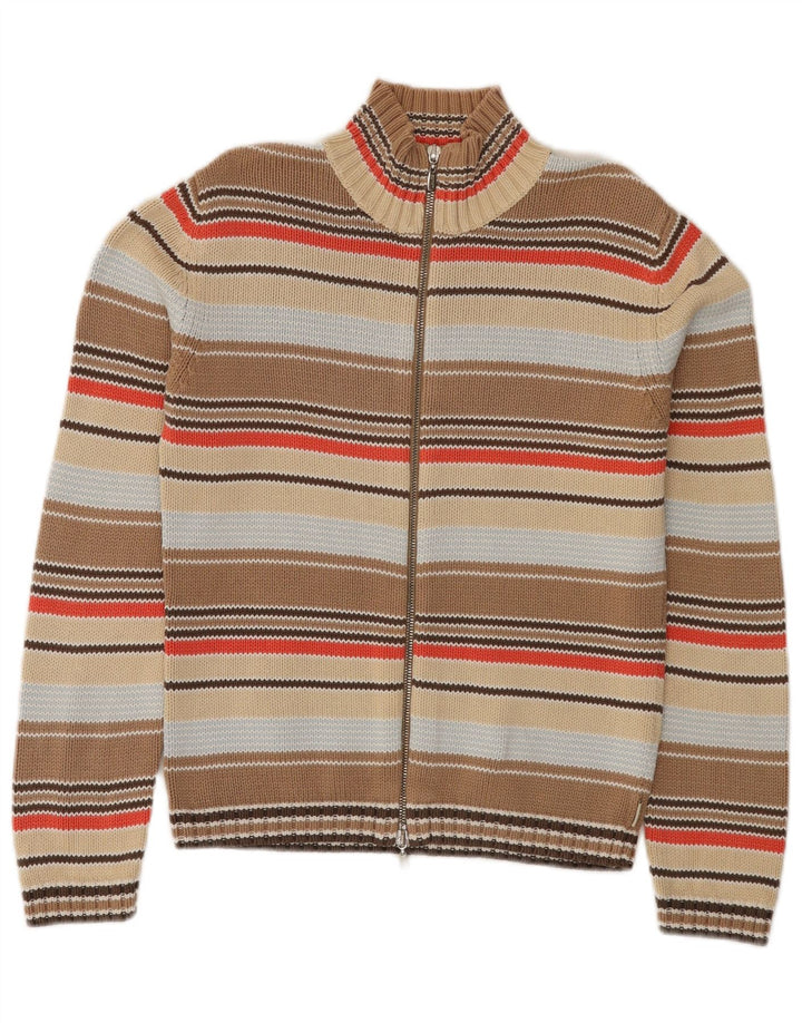 Suéter feminino Esprit com zíper completo e listrado multicolorido UK 12