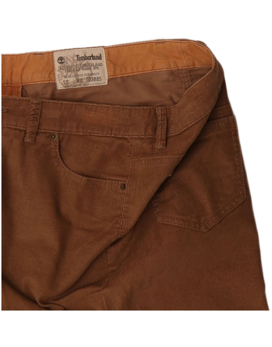 Saia feminina de veludo Timberland W29 algodão bege médio
