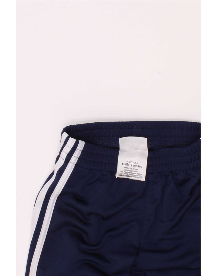 Calças de treino Adidas bebé menino 9-12 meses azul marinho poliéster