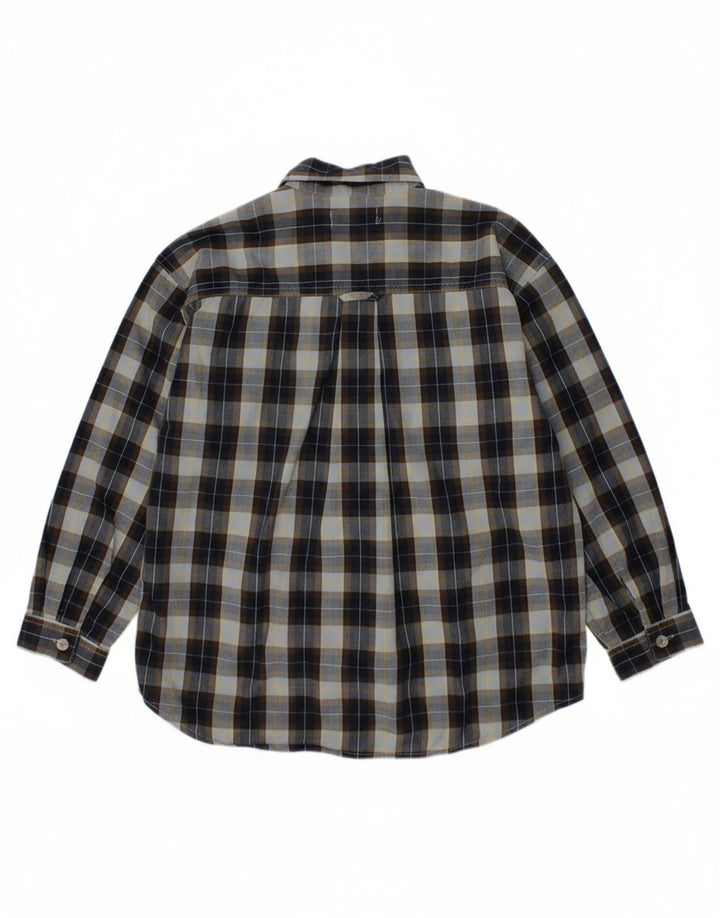 Camisa TIMBERLAND Menino 5-6 Anos Azul Xadrez Algodão
