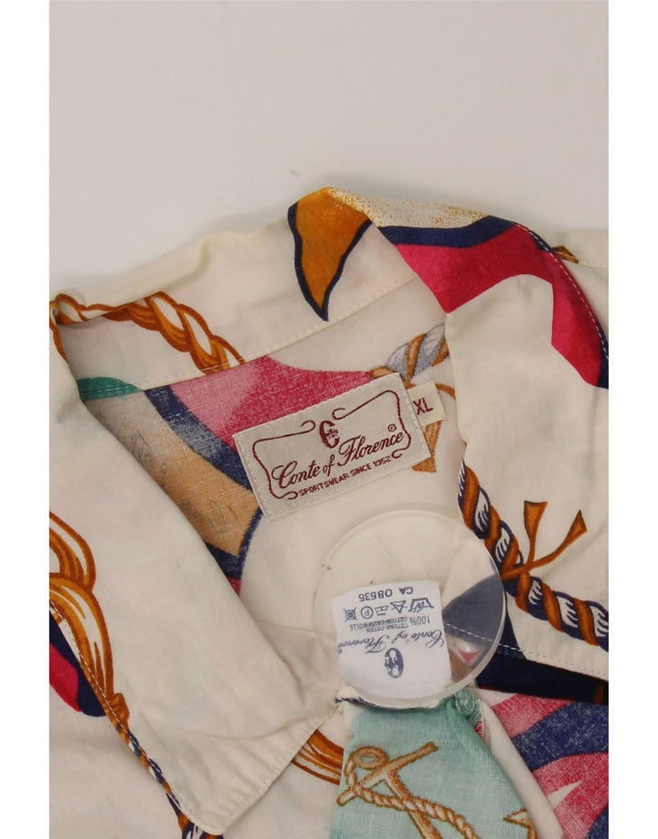 Camisa feminina Conte of Florence com estampa abstrata UK 18 XL multicolorida