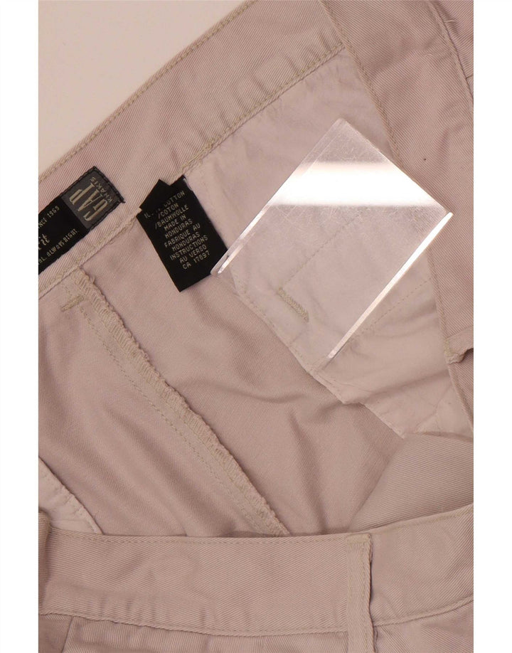 Calça Chino Feminina Gap W34 L32 Algodão Bege