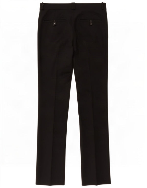 Zara Calça feminina casual bootcut UE 38 pequena W28 L32 algodão preto