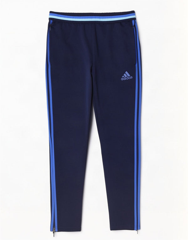 Calça de treino masculina Adidas Climacool grande poliéster azul marinho