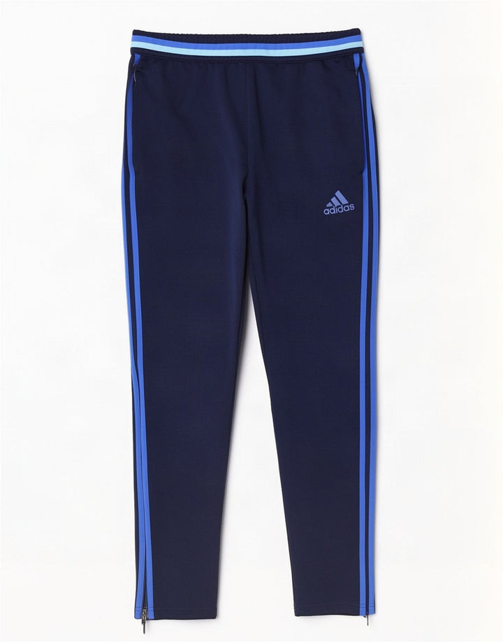 Calça de treino masculina Adidas Climacool grande poliéster azul marinho