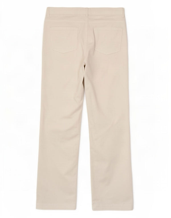 Calça feminina reta casual Marks & Spencer UK 14 grande W32 L28 branca