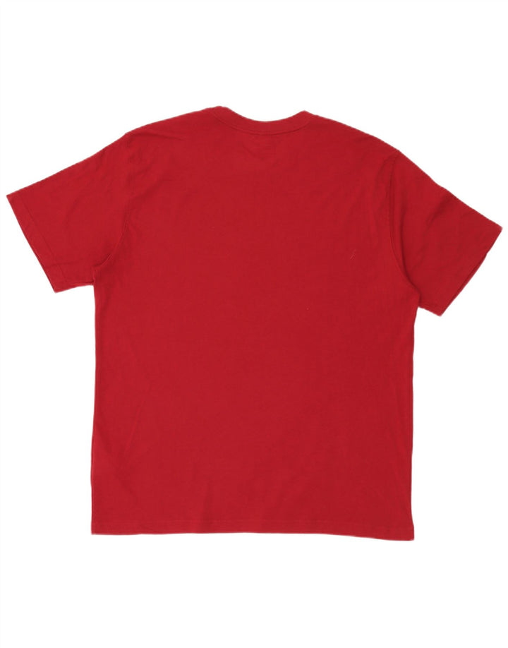 Camiseta gráfica masculina Reebok Top grande algodão vermelho